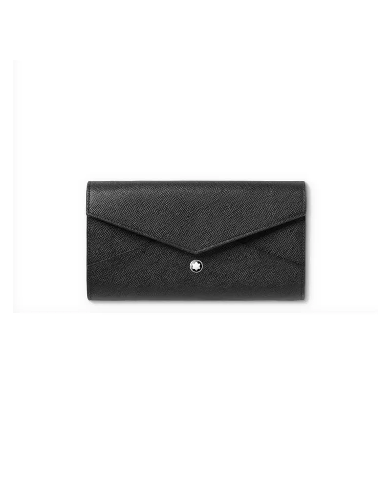 Portefeuille Montblanc Continental Sartorial en cuir noir