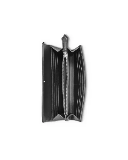 Portefeuille Montblanc Continental Sartorial en cuir noir