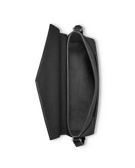 Borsa Montblanc Sartorial Double Bag in Pelle Nera