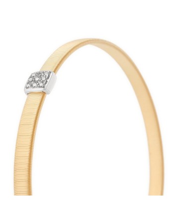 Marco Bicego Masai Bracelet in Yellow Gold with Pavé Diamonds