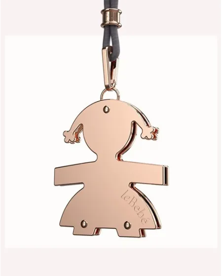 Le Bebé Rose Gold Girl Pendant with Cord LBB 041