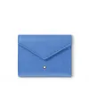 Portafoglio Trio Montblanc Sartorial in Pelle Dusty Blue a 6 Scomparti