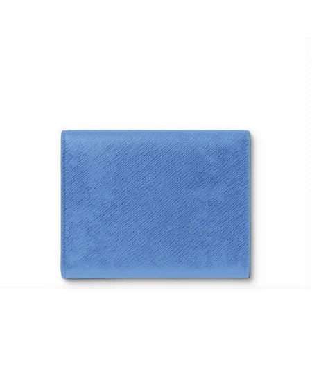 Montblanc Sartorial Trio Wallet in Dusty Blue Leather with 6 Compartments