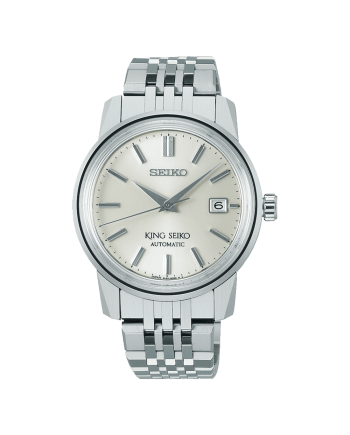 Montre King Seiko avec cadran argenté et bracelet en acier