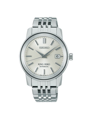 King Seiko Watch Silver Dial with Steel Strap
