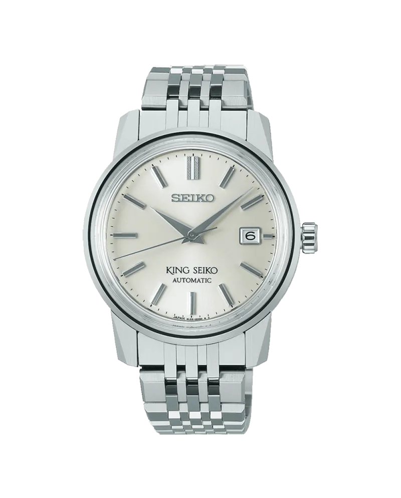 Orologio King Seiko Quadrante Argento con Cinturino in Acciaio