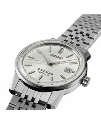 Montre King Seiko avec cadran argenté et bracelet en acier