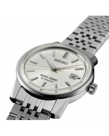 Orologio King Seiko Quadrante Argento con Cinturino in Acciaio