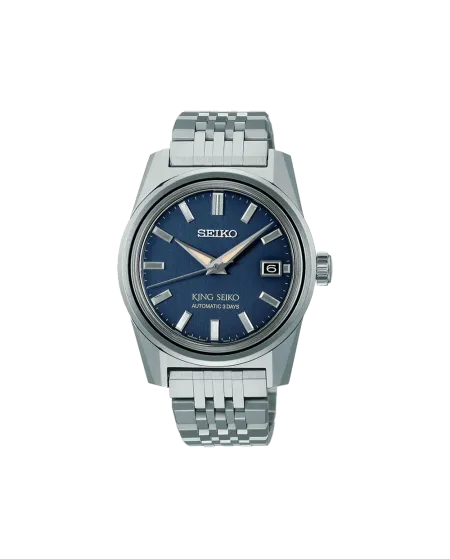 Orologio King Seiko Quadrante Blu con Cinturino in Acciaio
