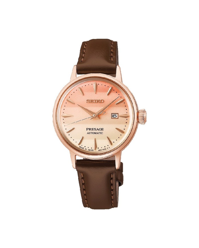 Seiko Presage Cocktail Gradient Dial Leather Strap Watch