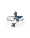 Bague Crivelli en or blanc avec saphir et diamant papillon