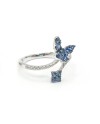Bague Crivelli en or blanc avec saphir et diamant papillon