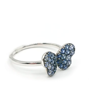 Crivelli Ring in White Gold with Blue Sapphire Butterfly