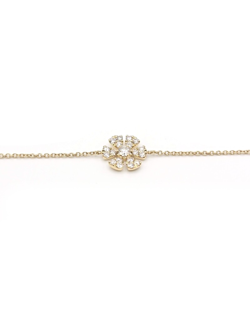 Bracelet Crivelli en Or Jaune avec Fleur de Diamants
