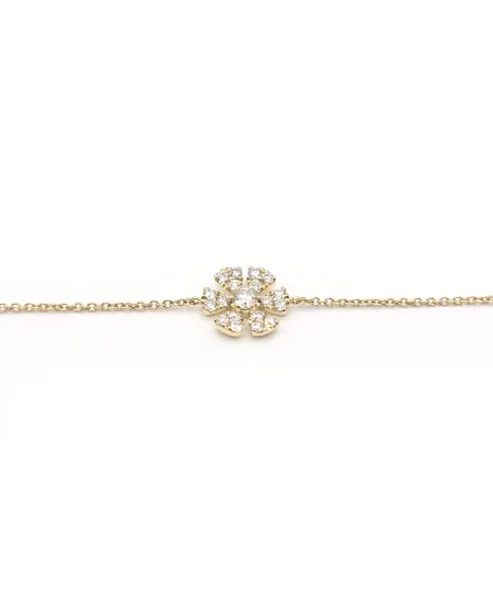 Bracciale Crivelli in Oro Giallo con Fiore di Diamanti
