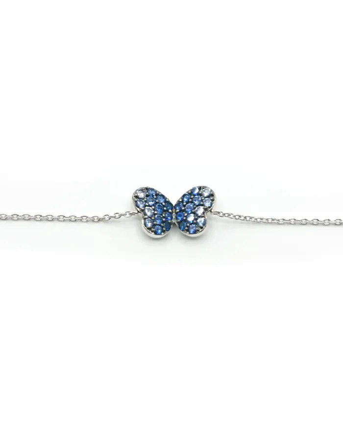 Bracelet Crivelli en Or Blanc avec Papillon Saphir