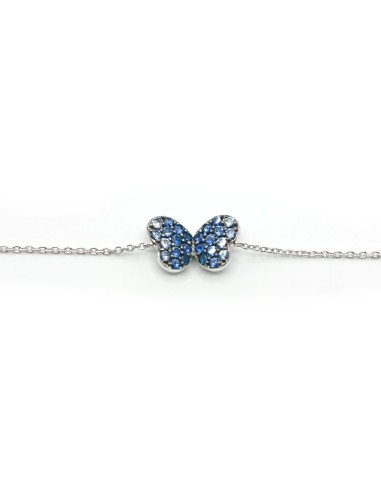 Crivelli Bracelet in White Gold with Sapphire Butterfly