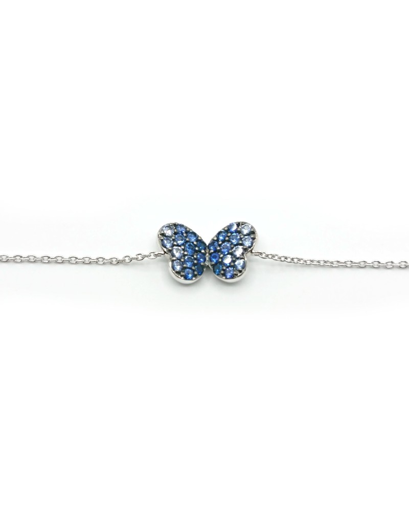 Crivelli Bracelet in White Gold with Sapphire Butterfly