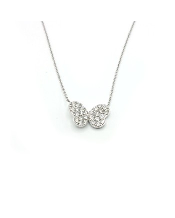 Collier Crivelli en or blanc avec papillon diamant