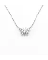 Collana Crivelli in Oro Bianco con Farfalla di Diamanti