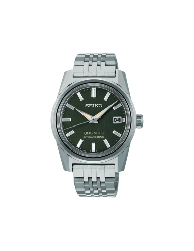 King Seiko Watch Green Dial with Steel Strap