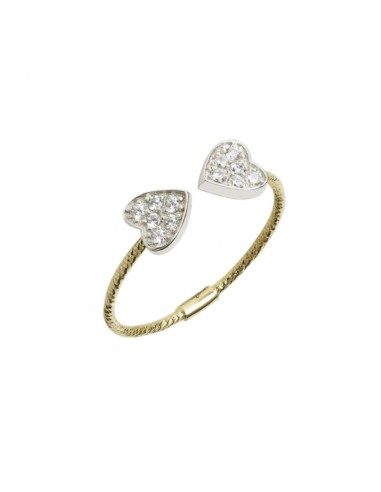 MagicWire Heart Ring in Yellow Gold and Diamonds