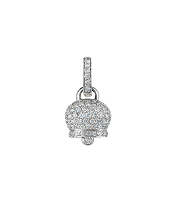 Le Campanelle Chantecler Capri ciondolo in oro bianco e pavé di diamanti