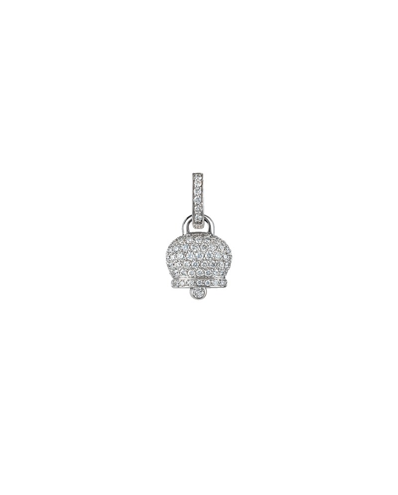 Le Campanelle Chantecler Capri ciondolo in oro bianco e pavé di diamanti