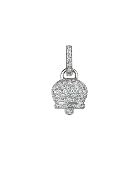 Le Campanelle Chantecler Capri ciondolo in oro bianco e pavé di diamanti