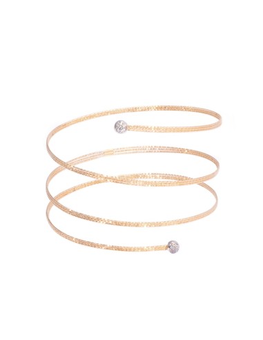 Bracelet spirale MagicWire Musa en or jaune et diamants