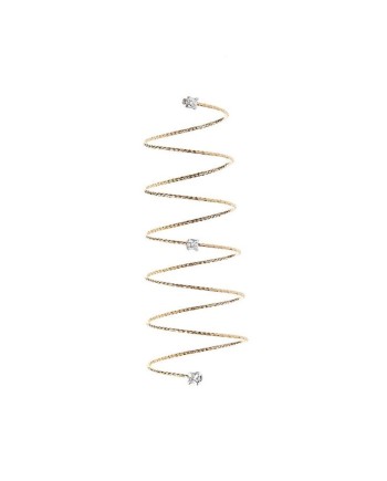 MagicWire Tristar Spiral Ring in Yellow Gold and Diamonds