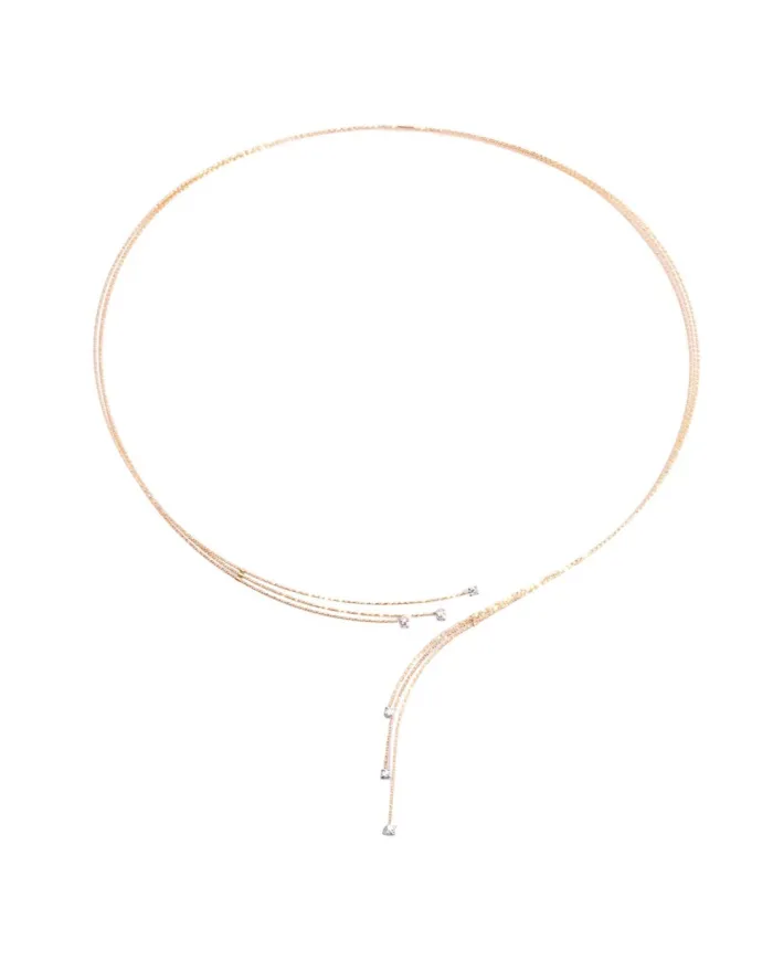 Collana Aperta MagicWire Silenzio in Oro Giallo e Diamanti