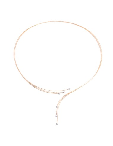 MagicWire Silenzio Open Necklace in Yellow Gold and Diamonds