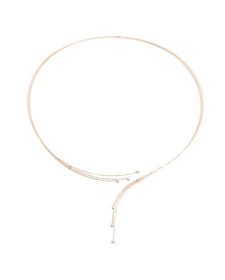 MagicWire Silenzio Open Necklace in Yellow Gold and Diamonds