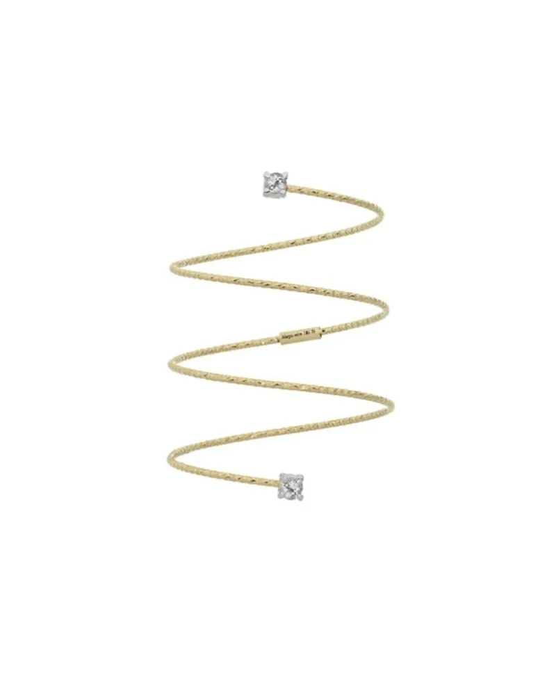 Bague spirale MagicWire Silenzio en or jaune et diamants