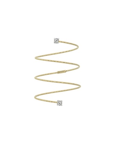 MagicWire Silenzio Spiral Ring in Yellow Gold and Diamonds