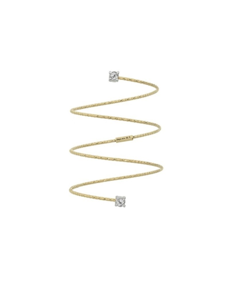 MagicWire Silenzio Spiral Ring in Yellow Gold and Diamonds