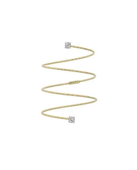 Bague spirale MagicWire Silenzio en or jaune et diamants