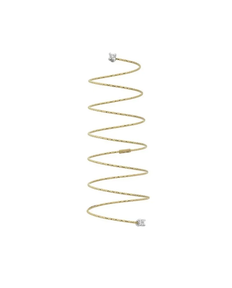 Bague spirale MagicWire Silenzio en or jaune et diamants