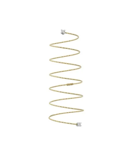 Anello a Spirale MagicWire Silenzio in Oro Giallo e Diamanti