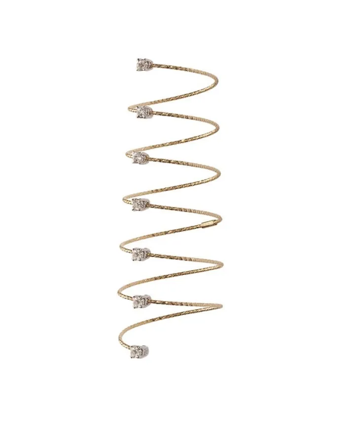 MagicWire Andromeda Spiral Ring in Yellow Gold and Diamonds