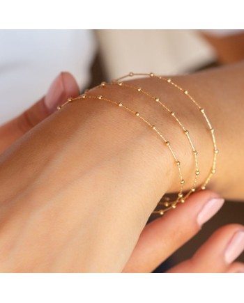 Bracciale a Spirale a 3 Fili MagicWire Pianeti in Oro Giallo