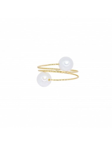 MagicWire Ring in Yellow Gold with Pearls
