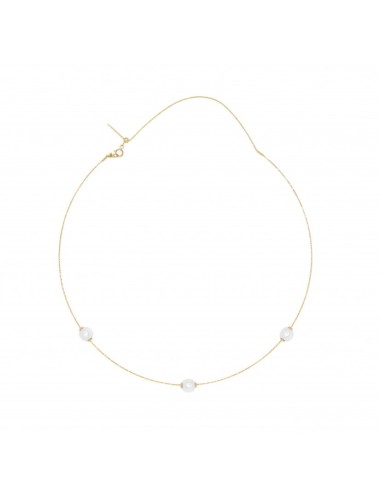 MagicWire Necklace in Yellow Gold with Pearls