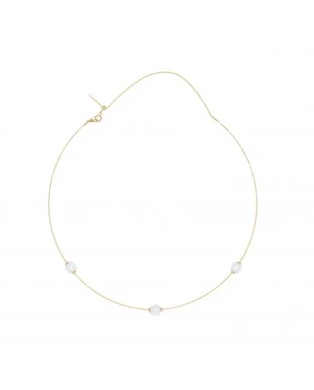 MagicWire Necklace in Yellow Gold with Pearls