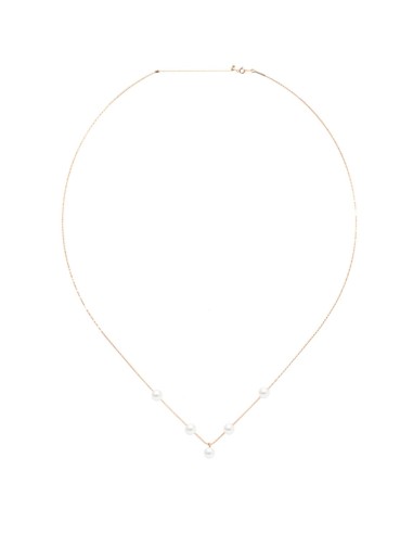 MagicWire Venus Necklace in Yellow Gold with Pearls