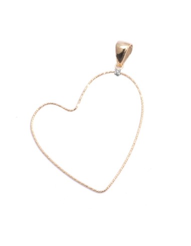 MagicWire Love Heart Pendant in Yellow Gold with Light Point