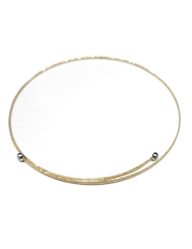 MagicWire Musa Open Necklace in Yellow Gold and Diamonds