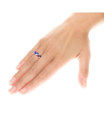 Bague de'Nobili Positano en argent et or avec quartz