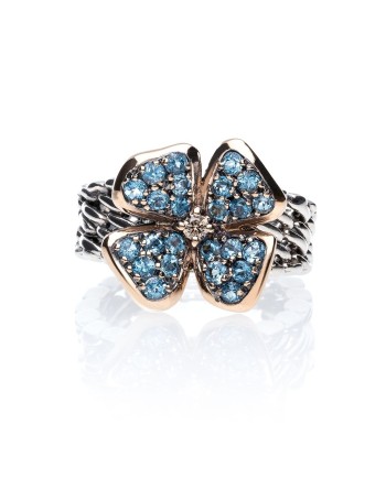 Medielvale Nobili Ring in Blue Jujube Silver